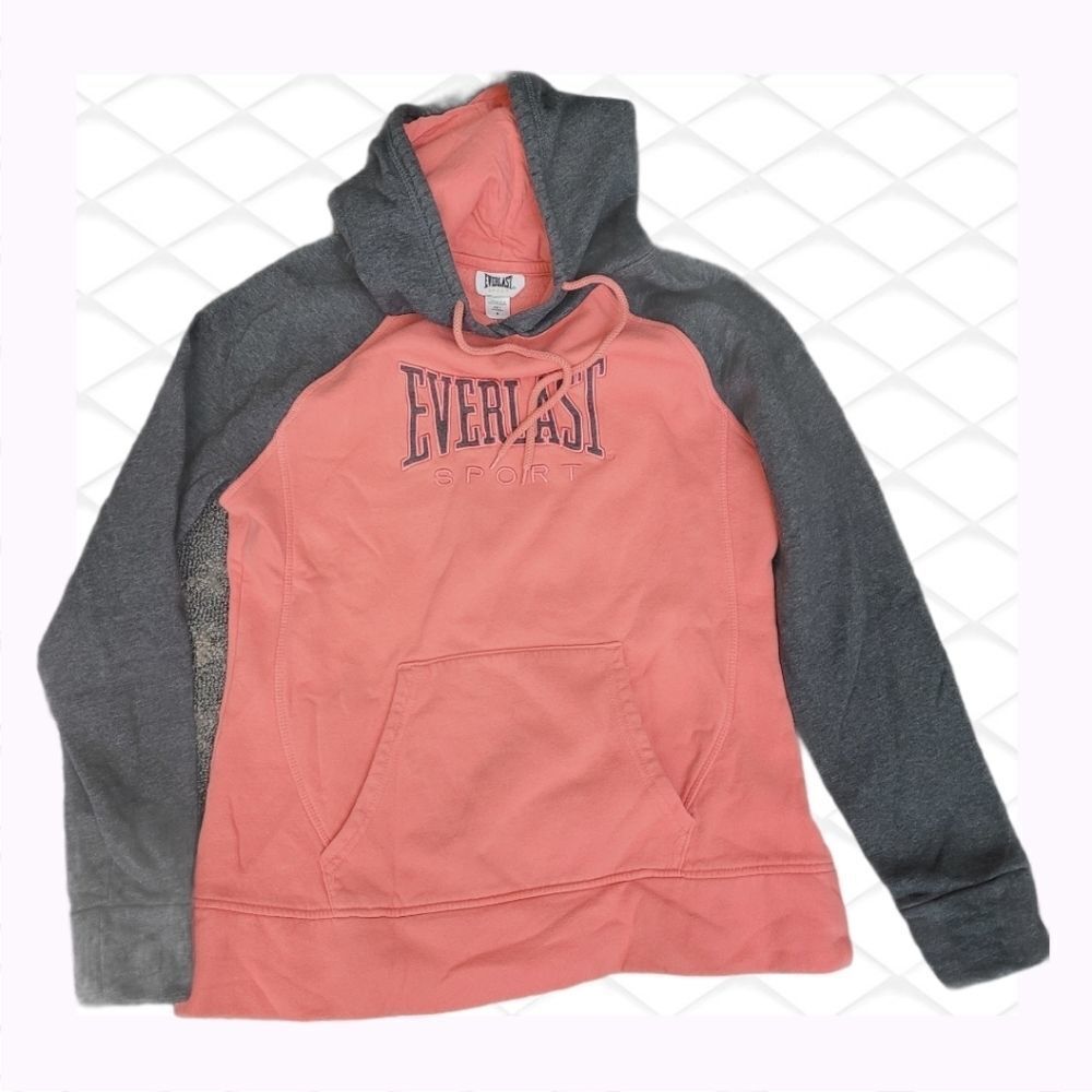 Adidas Pullover peach and gray Hoodie Medium - Picture 4 of 4
